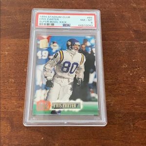 1994 stadium club cris Carter super bowl XXIX PSA
